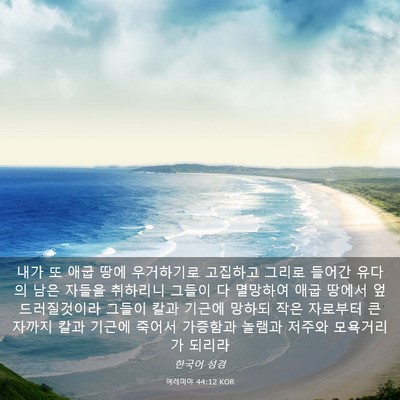 Picture 03 - 예레미야 44:12 KOR - 내가 또 애굽 땅에 우거하기로 - Bible Verse Picture