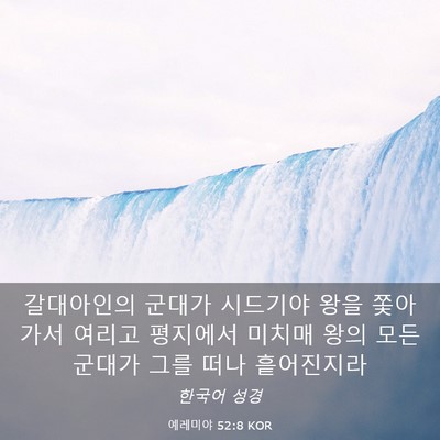 Picture 03 - 예레미야 52:8 KOR - 갈대아인의 군대가 시드기야 왕을 - Bible Verse Picture