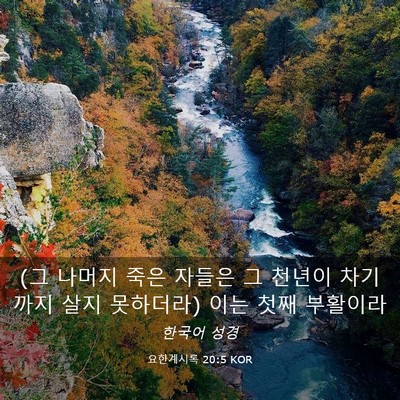 Picture 03 - 요한계시록 20:5 KOR - (그 나머지 죽은 자들은 그 천년이 - Bible Verse Picture