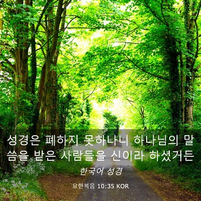 Picture 03 - 요한복음 10:35 KOR - 성경은 폐하지 못하나니 하나님의 - Bible Verse Picture