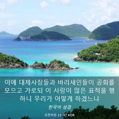 Picture 03 - 요한복음 11:47 KOR - 이에 대제사장들과 바리새인들이 - Bible Verse Picture