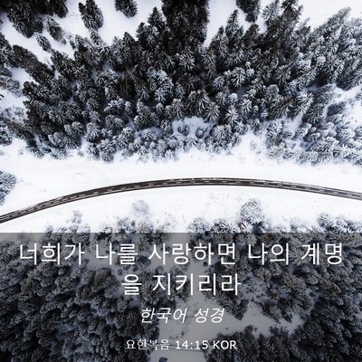 Picture 03 - 요한복음 14:15 KOR - 너희가 나를 사랑하면 나의 계명을 - Bible Verse Picture