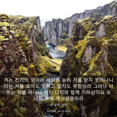 Picture 03 - 요한복음 14:17 KOR - 저는 진리의 영이라 세상은 능히 - Bible Verse Picture