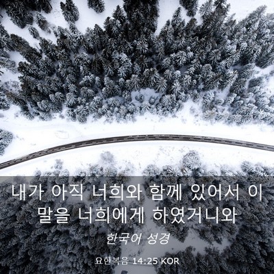 Picture 03 - 요한복음 14:25 KOR - 내가 아직 너희와 함께 있어서 이 - Bible Verse Picture