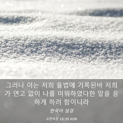 Picture 03 - 요한복음 15:25 KOR - 그러나 이는 저희 율법에 기록된바 - Bible Verse Picture