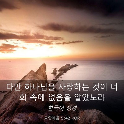 Picture 03 - 요한복음 5:42 KOR - 다만 하나님을 사랑하는 것이 너희 - Bible Verse Picture