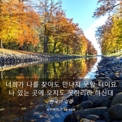 Picture 03 - 요한복음 7:34 KOR - 너희가 나를 찾아도 만나지 못할 - Bible Verse Picture