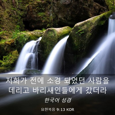 Picture 03 - 요한복음 9:13 KOR - 저희가 전에 소경 되었던 사람을 - Bible Verse Picture