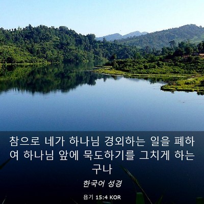 Picture 03 - 욥기 15:4 KOR - 참으로 네가 하나님 경외하는 일을 - Bible Verse Picture