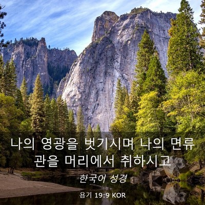 Picture 03 - 욥기 19:9 KOR - 나의 영광을 벗기시며 나의 면류관을 - Bible Verse Picture