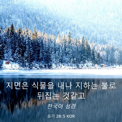 Picture 03 - 욥기 28:5 KOR - 지면은 식물을 내나 지하는 불로 - Bible Verse Picture
