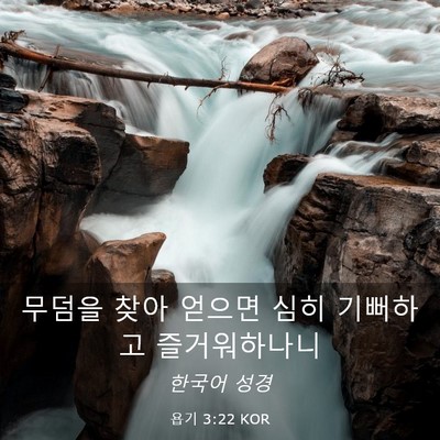 Picture 03 - 욥기 3:22 KOR - 무덤을 찾아 얻으면 심히 기뻐하고 - Bible Verse Picture