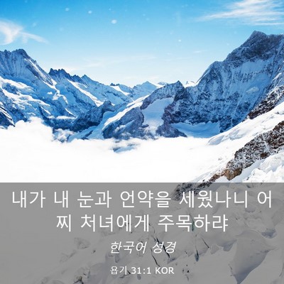 Picture 03 - 욥기 31:1 KOR - 내가 내 눈과 언약을 세웠나니 어찌 - Bible Verse Picture