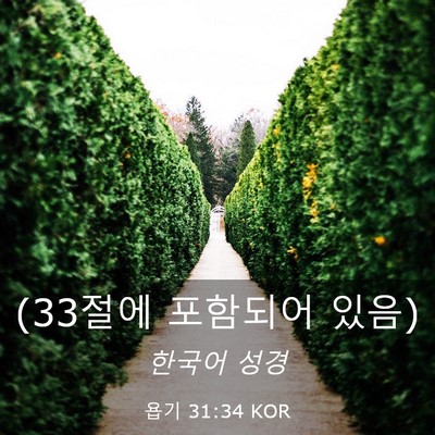 Picture 03 - 욥기 31:34 KOR - (33절에 포함되어 - Bible Verse Picture