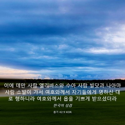 Picture 03 - 욥기 42:9 KOR - 이에 데만 사람 엘리바스와 수아 - Bible Verse Picture