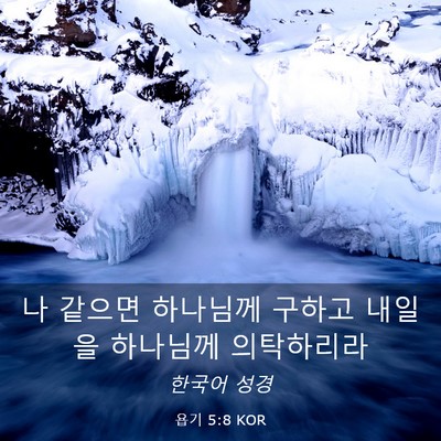Picture 03 - 욥기 5:8 KOR - 나 같으면 하나님께 구하고 내일을 - Bible Verse Picture