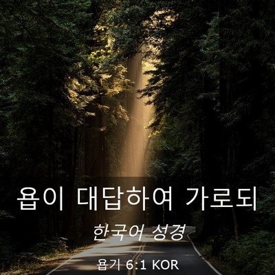 Picture 03 - 욥기 6:1 KOR - 욥이 대답하여 - Bible Verse Picture