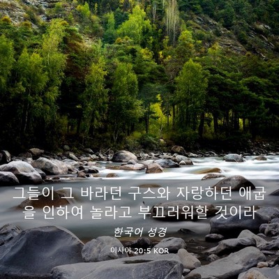 Picture 03 - 이사야 20:5 KOR - 그들이 그 바라던 구스와 자랑하던 - Bible Verse Picture