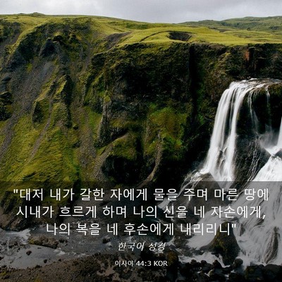 Picture 03 - 이사야 44:3 KOR - 