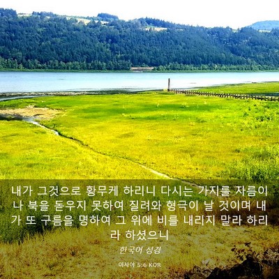 Picture 03 - 이사야 5:6 KOR - 내가 그것으로 황무케 하리니 다시는 - Bible Verse Picture