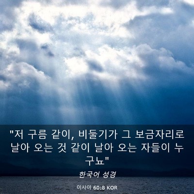 Picture 03 - 이사야 60:8 KOR - 