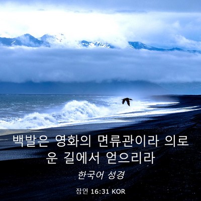 Picture 03 - 잠언 16:31 KOR - 백발은 영화의 면류관이라 의로운 - Bible Verse Picture
