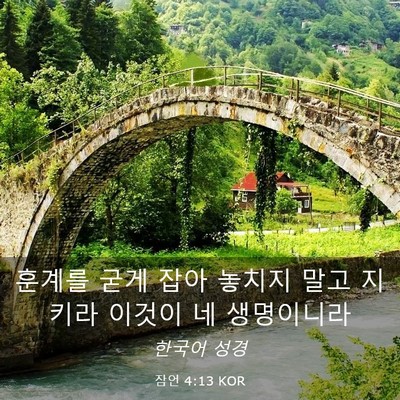 Picture 03 - 잠언 4:13 KOR - 훈계를 굳게 잡아 놓치지 말고 - Bible Verse Picture
