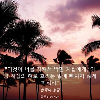 Picture 03 - 잠언 6:24 KOR - 
