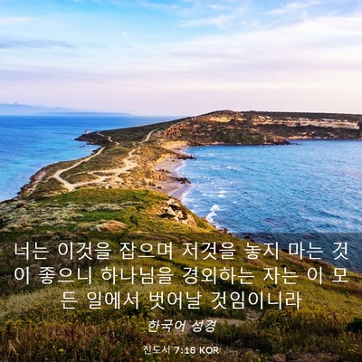Picture 03 - 전도서 7:18 KOR - 너는 이것을 잡으며 저것을 놓지 - Bible Verse Picture