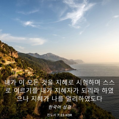 Picture 03 - 전도서 7:23 KOR - 내가 이 모든 것을 지혜로 시험하며 - Bible Verse Picture