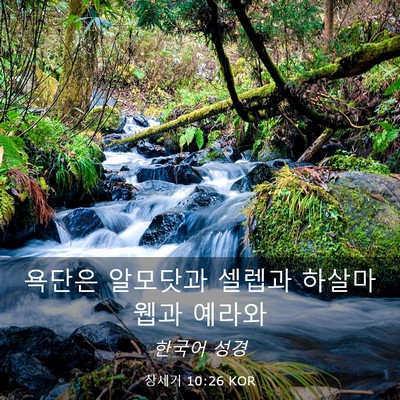 Picture 03 - 창세기 10:26 KOR - 욕단은 알모닷과 셀렙과 하살마웹과 - Bible Verse Picture