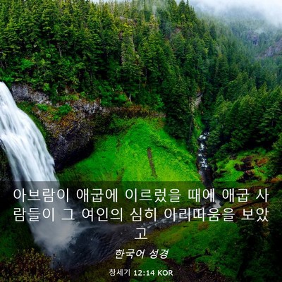 Picture 03 - 창세기 12:14 KOR - 아브람이 애굽에 이르렀을 때에 애굽 - Bible Verse Picture