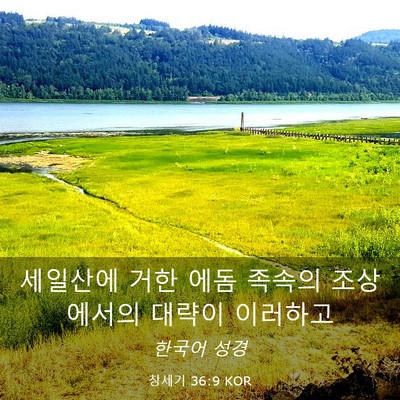 Picture 03 - 창세기 36:9 KOR - 세일산에 거한 에돔 족속의 조상 - Bible Verse Picture