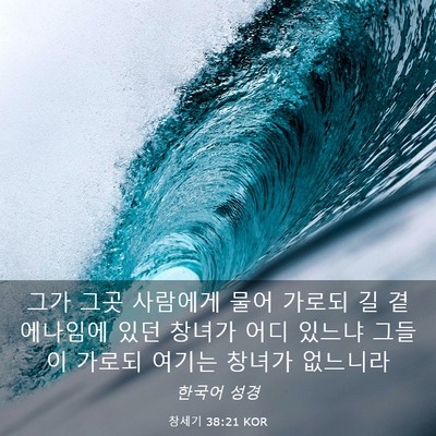 Picture 03 - 창세기 38:21 KOR - 그가 그곳 사람에게 물어 가로되 길 - Bible Verse Picture