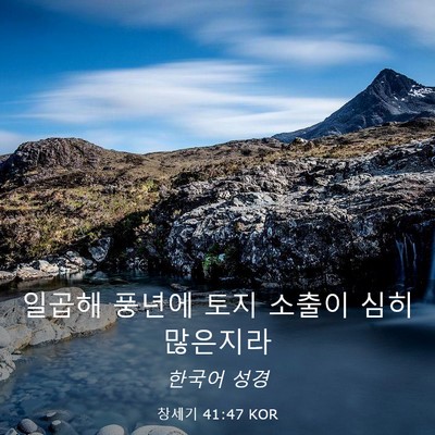 Picture 03 - 창세기 41:47 KOR - 일곱해 풍년에 토지 소출이 심히 - Bible Verse Picture