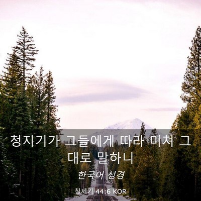 Picture 03 - 창세기 44:6 KOR - 청지기가 그들에게 따라 미쳐 그대로 - Bible Verse Picture
