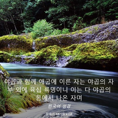 Picture 03 - 창세기 46:26 KOR - 야곱과 함께 애굽에 이른 자는 - Bible Verse Picture