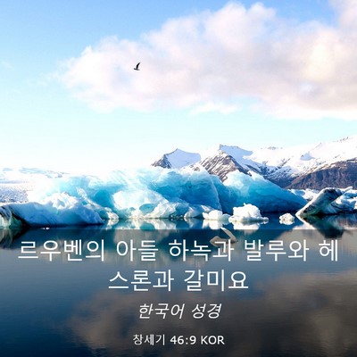 Picture 03 - 창세기 46:9 KOR - 르우벤의 아들 하녹과 발루와 - Bible Verse Picture