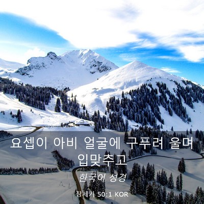 Picture 03 - 창세기 50:1 KOR - 요셉이 아비 얼굴에 구푸려 울며 - Bible Verse Picture