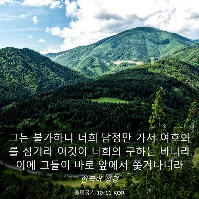 Picture 03 - 출애굽기 10:11 KOR - 그는 불가하니 너희 남정만 가서 - Bible Verse Picture