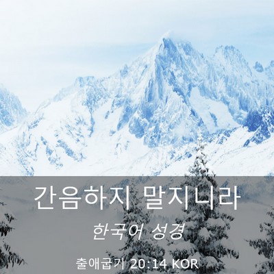 Picture 03 - 출애굽기 20:14 KOR - 간음하지 - Bible Verse Picture