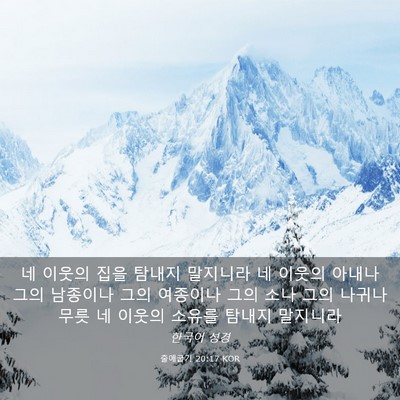 Picture 03 - 출애굽기 20:17 KOR - 네 이웃의 집을 탐내지 말지니라 네 - Bible Verse Picture