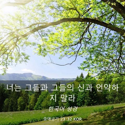 Picture 03 - 출애굽기 23:32 KOR - 너는 그들과 그들의 신과 언약하지 - Bible Verse Picture