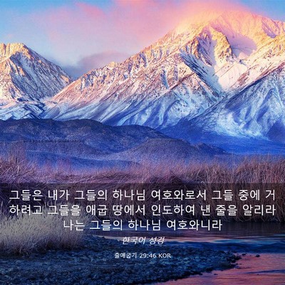 Picture 03 - 출애굽기 29:46 KOR - 그들은 내가 그들의 하나님 - Bible Verse Picture