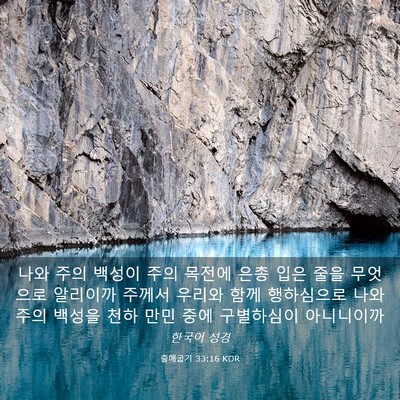 Picture 03 - 출애굽기 33:16 KOR - 나와 주의 백성이 주의 목전에 은총 - Bible Verse Picture