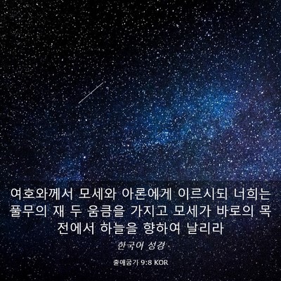 Picture 03 - 출애굽기 9:8 KOR - 여호와께서 모세와 아론에게 - Bible Verse Picture