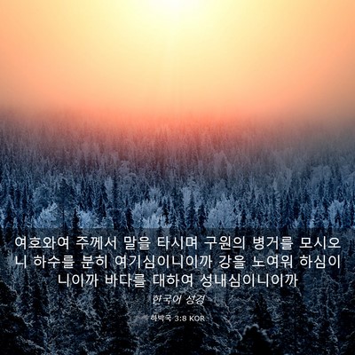 Picture 03 - 하박국 3:8 KOR - 여호와여 주께서 말을 타시며 구원의 - Bible Verse Picture