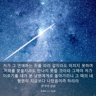 Picture 03 - 호세아 2:7 KOR - 저가 그 연애하는 자를 따라 - Bible Verse Picture