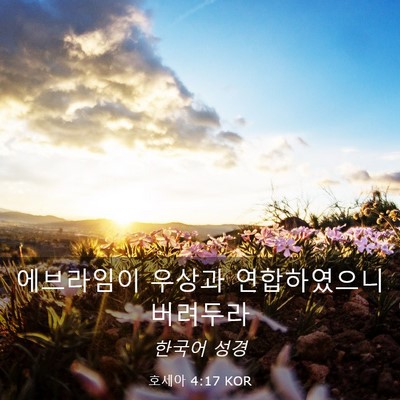 Picture 03 - 호세아 4:17 KOR - 에브라임이 우상과 연합하였으니 - Bible Verse Picture