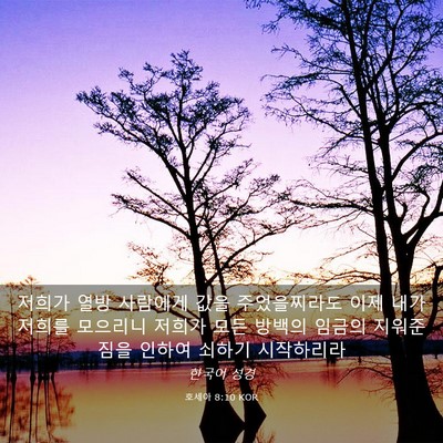 Picture 03 - 호세아 8:10 KOR - 저희가 열방 사람에게 값을 - Bible Verse Picture